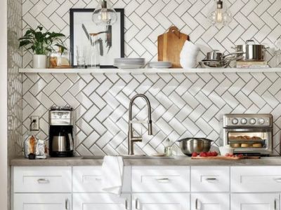 Grab Everyone’s Attention With Diagonals Style On White Metro Tiles